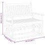 Banco deslizante madera maciza de álamo blanco 118x70x104,5 cm de , Mecedoras - Ref: Foro24-4008868, Precio: 117,71 €, Descue...