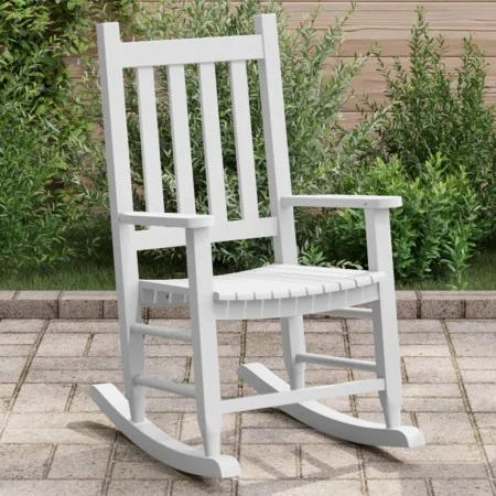 Mecedora para niños madera maciza de álamo blanca by , Rocking chairs - Ref: Foro24-4008877, Price: 76,34 €, Discount: %
