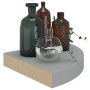 Estante flotante de esquina MDF gris 25x25x3,8 cm en Estanterías | Comprar online en Foru.es