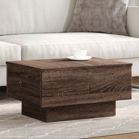 Mesa de centro madera de ingeniería marrón roble 60x45x31 cm de , Mesas de centro - Ref: Foro24-848086, Precio: 71,33 €, Desc...
