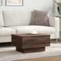 Mesa de centro madera de ingeniería marrón roble 60x45x31 cm de , Mesas de centro - Ref: Foro24-848086, Precio: 71,33 €, Desc...