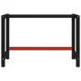 Estructura de banco de trabajo metal negro y rojo 120x57x79 cm de vidaXL, Patas para mesas - Ref: Foro24-147928, Precio: 67,5...