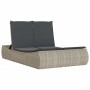 Tumbona doble con cojines ratán sintético gris claro de , Tumbonas - Ref: Foro24-368095, Precio: 282,85 €, Descuento: %