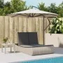 Doppel-Liegestuhl mit hellgrauen synthetischen Rattan-Kissen. von , Liegen - Ref: Foro24-368095, Preis: 315,41 €, Rabatt: %