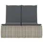 Doppel-Liegestuhl mit hellgrauen synthetischen Rattan-Kissen. von , Liegen - Ref: Foro24-368095, Preis: 315,41 €, Rabatt: %