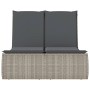 Tumbona doble con cojines ratán sintético gris claro de , Tumbonas - Ref: Foro24-368095, Precio: 282,85 €, Descuento: %