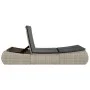 Doppel-Liegestuhl mit hellgrauen synthetischen Rattan-Kissen. von , Liegen - Ref: Foro24-368095, Preis: 315,41 €, Rabatt: %