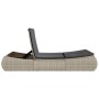 Tumbona doble con cojines ratán sintético gris claro de , Tumbonas - Ref: Foro24-368095, Precio: 282,85 €, Descuento: %