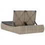 Tumbona doble con cojines ratán sintético gris claro de , Tumbonas - Ref: Foro24-368095, Precio: 282,85 €, Descuento: %
