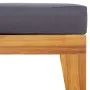 Modulare Fußstütze und dunkelgraues Kissen aus massivem Akazienholz von vidaXL, Modulare Sofas für den Außenbereich - Ref: Fo...
