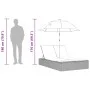 Doppelliege mit Kissen und Sonnenschirm aus schwarzem synthetischem Rattan von , Liegen - Ref: Foro24-368081, Preis: 284,77 €...