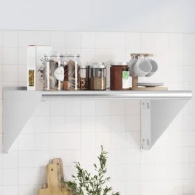 Estante de pared de acero inoxidable plateado 75x45x31 cm by , Shelves and shelves - Ref: Foro24-30274, Price: 56,76 €, Disco...
