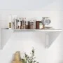 Estante de pared de acero inoxidable plateado 75x45x31 cm de , Estantes y estanterías - Ref: Foro24-30274, Precio: 56,76 €, D...