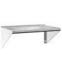 Estante de pared de acero inoxidable plateado 75x45x31 cm de , Estantes y estanterías - Ref: Foro24-30274, Precio: 56,76 €, D...
