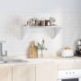 Estante de pared de acero inoxidable plateado 75x45x31 cm de , Estantes y estanterías - Ref: Foro24-30274, Precio: 64,17 €, D...