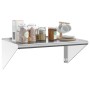 Estante de pared de acero inoxidable plateado 75x45x31 cm de , Estantes y estanterías - Ref: Foro24-30274, Precio: 64,17 €, D...