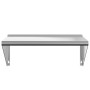 Estante de pared de acero inoxidable plateado 75x45x31 cm de , Estantes y estanterías - Ref: Foro24-30274, Precio: 64,17 €, D...