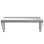 Estante de pared de acero inoxidable plateado 75x45x31 cm de , Estantes y estanterías - Ref: Foro24-30274, Precio: 56,76 €, D...