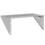 Estante de pared de acero inoxidable plateado 75x45x31 cm de , Estantes y estanterías - Ref: Foro24-30274, Precio: 56,76 €, D...