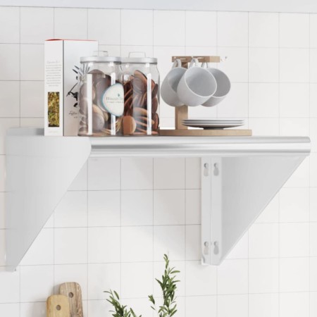 Estante de pared acero inoxidable plateado 50x45x31 cm de , Estantes y estanterías - Ref: Foro24-30276, Precio: 63,69 €, Desc...