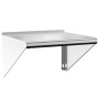 Estante de pared acero inoxidable plateado 50x45x31 cm de , Estantes y estanterías - Ref: Foro24-30276, Precio: 63,69 €, Desc...