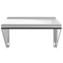 Estante de pared acero inoxidable plateado 50x45x31 cm de , Estantes y estanterías - Ref: Foro24-30276, Precio: 63,69 €, Desc...