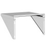 Estante de pared acero inoxidable plateado 50x45x31 cm de , Estantes y estanterías - Ref: Foro24-30276, Precio: 63,69 €, Desc...
