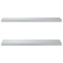 Estantes de pared 2 uds acero inoxidable plateado 75x23,5x3 cm de , Estantes y estanterías - Ref: Foro24-30283, Precio: 60,77...