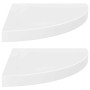 Estante flotante de pared 2 uds MDF blanco brillo 35x35x3,8 cm en Estanterías | Comprar online en Foru.es