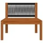 Zentrales Gartensofa mit Kissen aus massivem Akazienholz von vidaXL, Modulare Sofas für den Außenbereich - Ref: Foro24-312429...