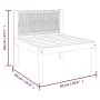 Central garden sofa with solid acacia wood and cushions by vidaXL, Modular outdoor sofas - Ref: Foro24-312429, Price: 107,25 ...