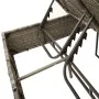 Tumbona doble con cojines y sombrilla ratán sintético gris de , Tumbonas - Ref: Foro24-368083, Precio: 290,82 €, Descuento: %