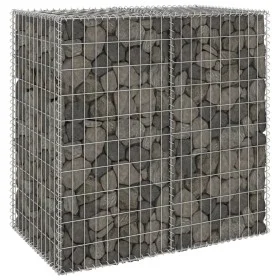 Gabion wall with galvanized steel covers 100x60x100 cm by vidaXL, fence panels - Ref: Foro24-147813, Price: 67,09 €, Discount: %