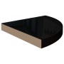 Estante flotante de esquina negro brillante MDF 35x35x3,8 cm en Estanterías | Comprar online en Foru.es