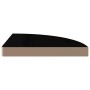 Estante flotante de esquina negro brillante MDF 35x35x3,8 cm en Estanterías | Comprar online en Foru.es