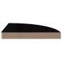 Estante flotante esquina 2 uds MDF negro brillante 35x35x3,8 cm en Estanterías | Comprar online en Foru.es
