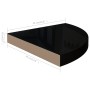 Estante flotante esquina 2 uds MDF negro brillante 35x35x3,8 cm en Estanterías | Comprar online en Foru.es