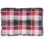 Cojín para sofá de palets tela a cuadros rojo 50x40x12 cm de , Cojines para sillas y sofás - Ref: Foro24-360548, Precio: 18,9...