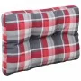 Cojín para sofá de palets tela a cuadros rojo 50x40x12 cm de , Cojines para sillas y sofás - Ref: Foro24-360548, Precio: 18,9...