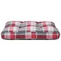 Cojín para sofá de palets tela a cuadros rojo 50x40x12 cm de , Cojines para sillas y sofás - Ref: Foro24-360548, Precio: 18,9...