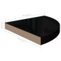 Estantes flotantes esquina 4 uds MDF negro brillo 35x35x3,8 cm en Estanterías | Comprar online en Foru.es