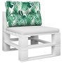 Cojín para palés tela estampado de hojas 60x40x12 cm de , Cojines para sillas y sofás - Ref: Foro24-360569, Precio: 22,07 €, ...