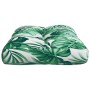 Cojín para palés tela estampado de hojas 60x40x12 cm de , Cojines para sillas y sofás - Ref: Foro24-360569, Precio: 22,07 €, ...
