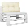 Cojín para sofá de palets tela crema 70x40x12 cm de , Cojines para sillas y sofás - Ref: Foro24-360581, Precio: 26,73 €, Desc...