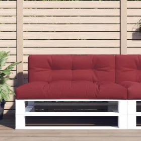 Cojín para sofá de palets de tela rojo tinto 120x40x12 cm de , Cojines para sillas y sofás - Ref: Foro24-360632, Precio: 32,0...