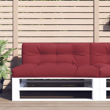Cojín para sofá de palets de tela rojo tinto 120x40x12 cm de , Cojines para sillas y sofás - Ref: Foro24-360632, Precio: 32,6...