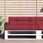 Cojín para sofá de palets de tela rojo tinto 120x40x12 cm de , Cojines para sillas y sofás - Ref: Foro24-360632, Precio: 32,0...