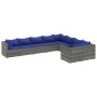 Set de sofás de jardín con cojines 9 pzas ratán sintético gris de , Conjuntos de jardín - Ref: Foro24-3308319, Precio: 632,81...