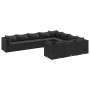 Set de sofás de jardín y cojines 10 pzas ratán sintético negro de , Conjuntos de jardín - Ref: Foro24-3308331, Precio: 846,38...