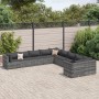 Set de sofás de jardín y cojines 10 pzas ratán sintético gris de , Conjuntos de jardín - Ref: Foro24-3308346, Precio: 687,63 ...
